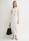 Long-sleeve tee knit white