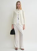 Raglan-sleeve cashmere cardigan white