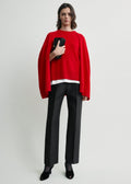 Crew cape knit poppy