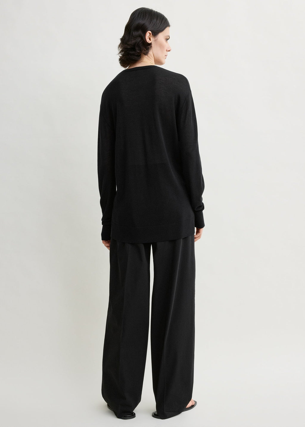 Long-sleeve tee knit black