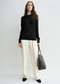 Fine crew knit black
