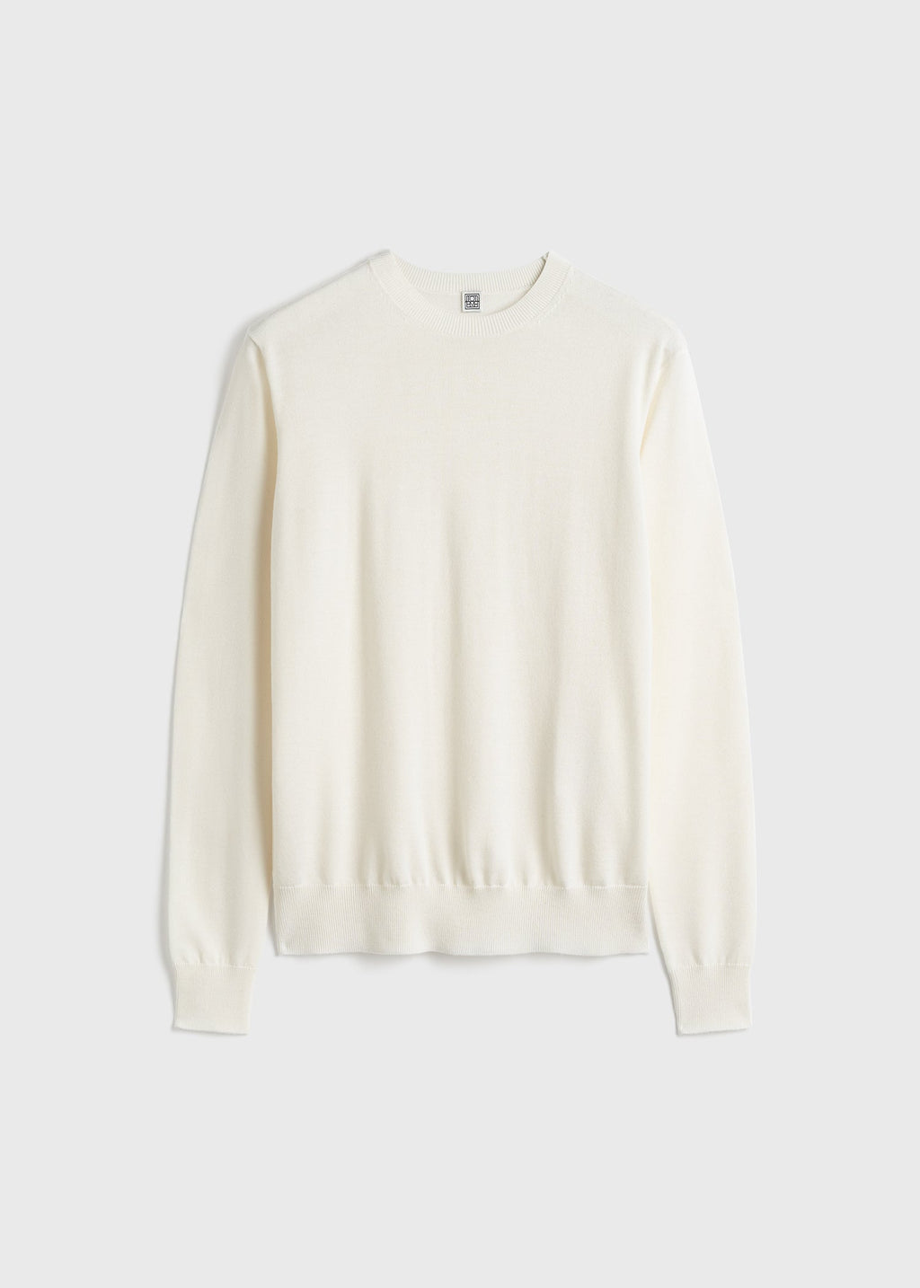 Fine crew knit ecru