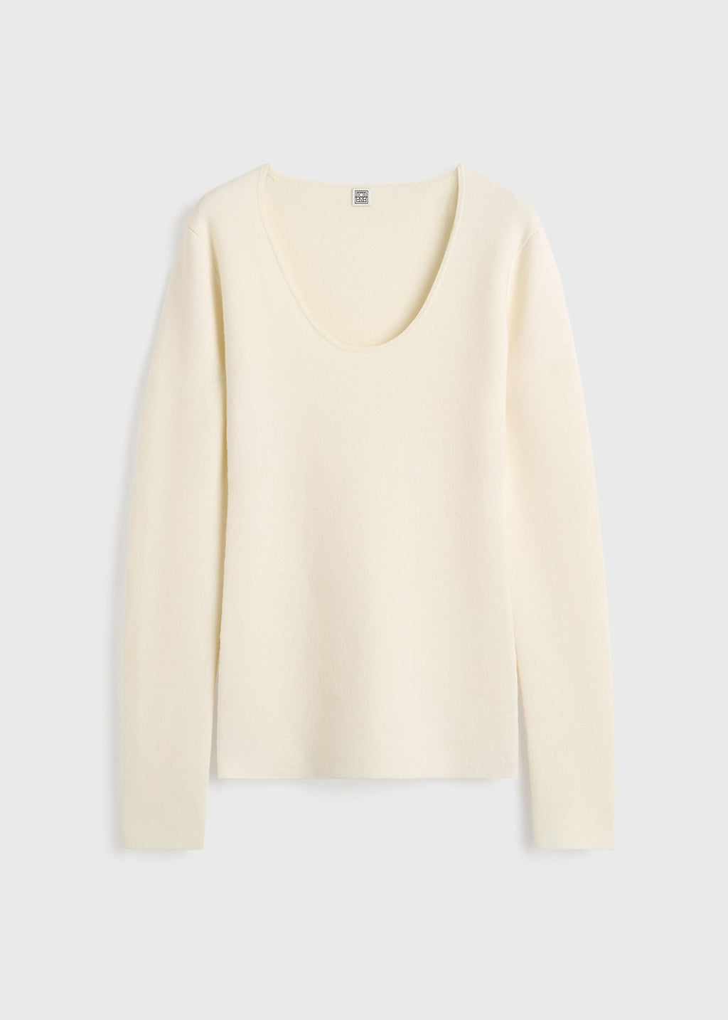 Merino knit top ecru